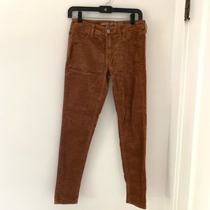 American Eagle Skinny Brown Velvet/Corduroy Pants